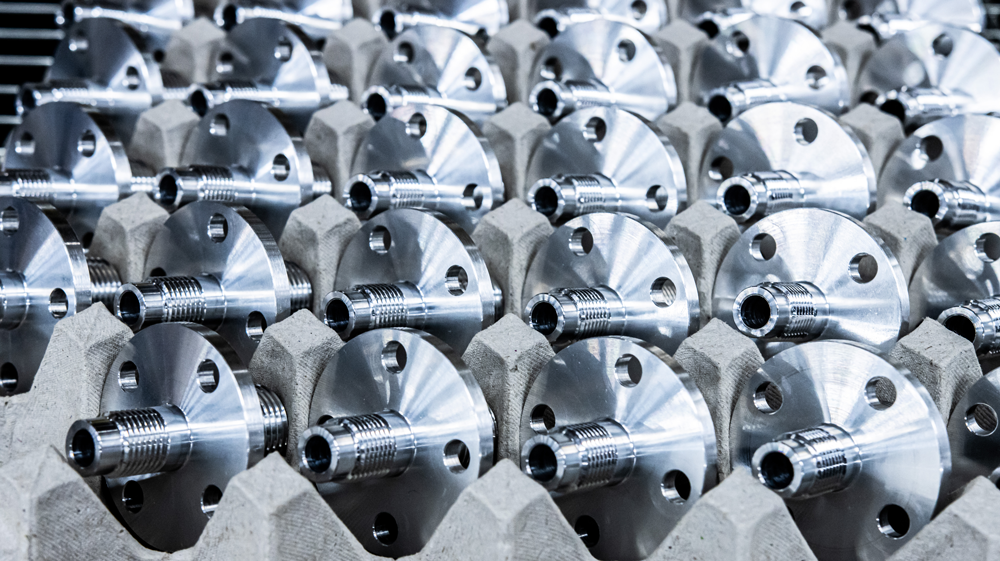 several aluminum machined parts for aerospace