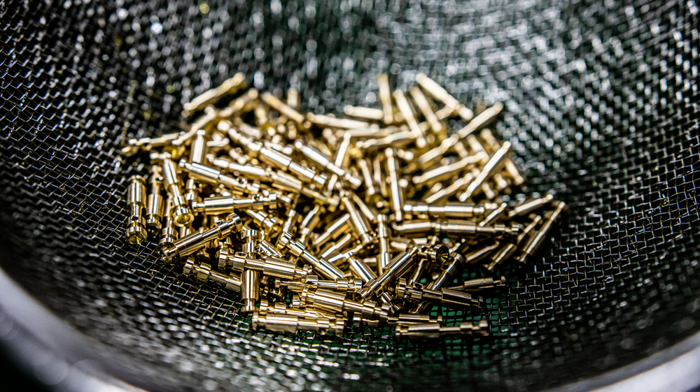 Brass pin for medical device