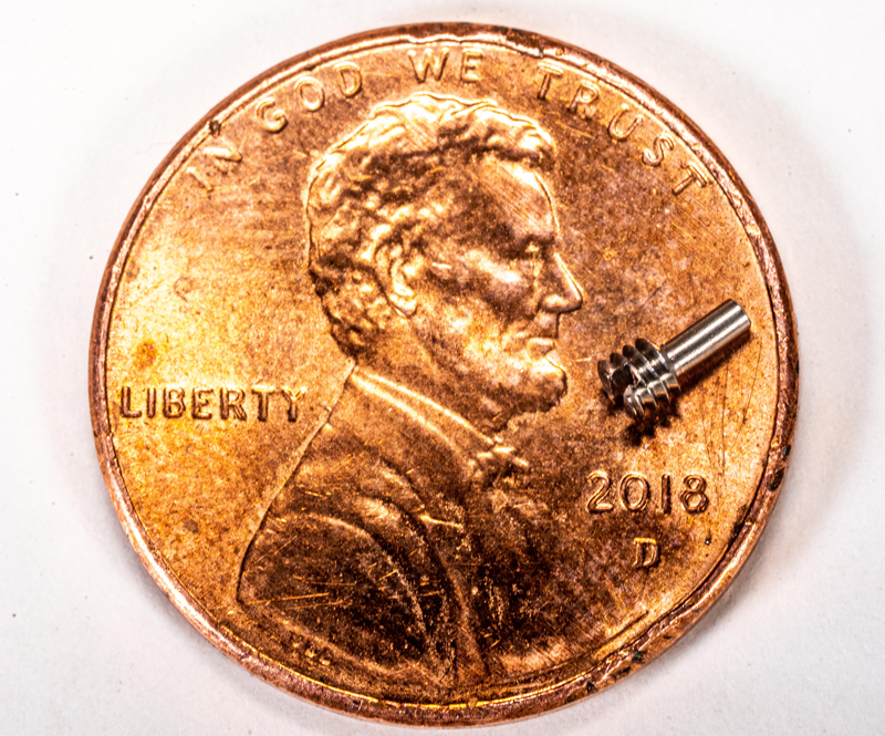 Electronics adjustment screw part on penny